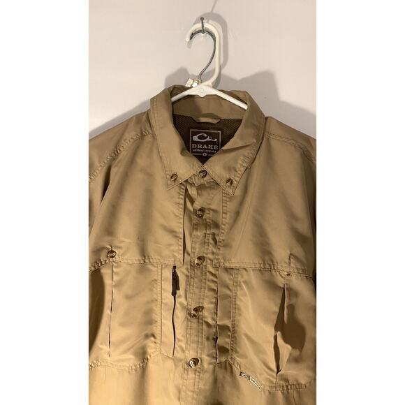 Mens Drake Button Down Shirt Long Sleeve Casual Large L Hunting - Picture 1 of 5